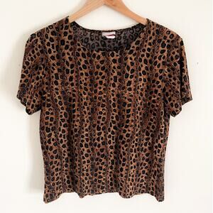 Vintage Leopard Sheer Crop Top